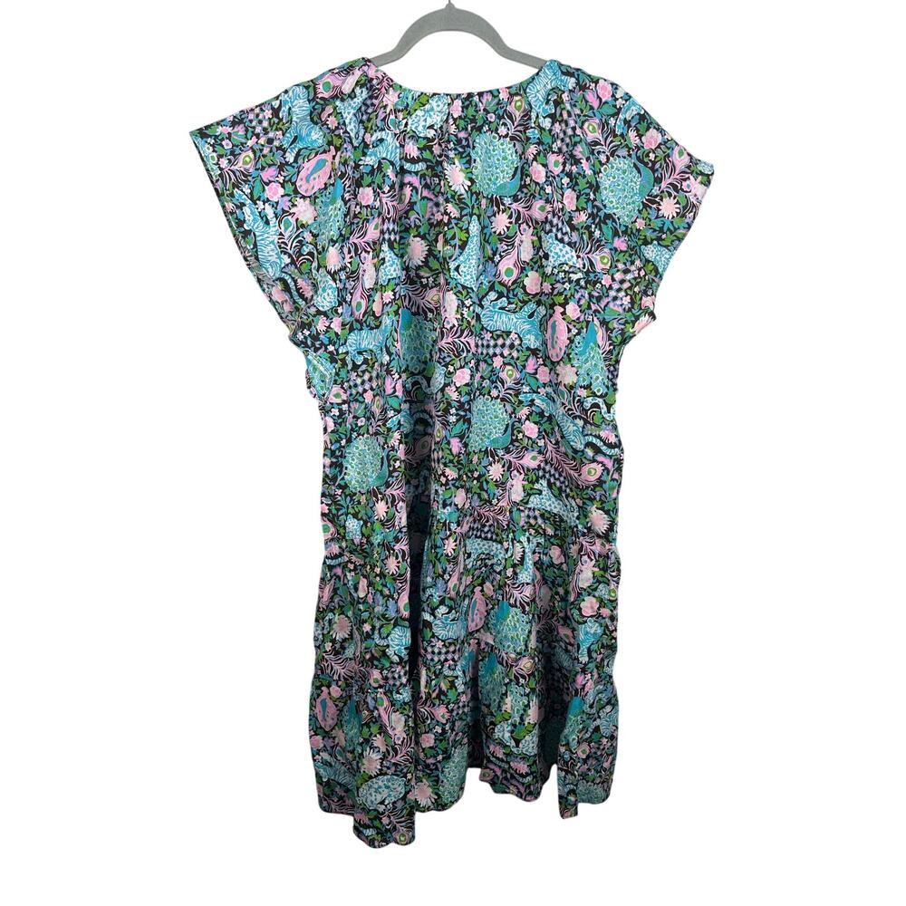 NWT Lilly Pulitzer  Norella Flutter Sleeve Linen Dress 100% Linen Size XL - Picture 3 of 9